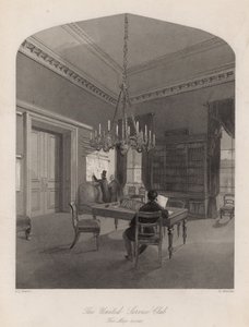The United Service Club, the Map Room by English School