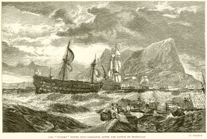 The Victory Towed into Gibraltar After the Battle of Trafalgar