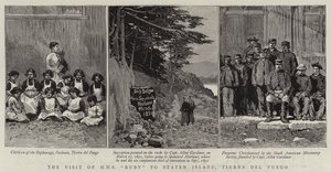 The Visit of HMS Ruby to Staten Island, Tierra del Fuego by English School