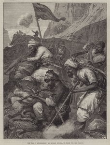 The War in Afghanistan, an Afghan Sungha, or Rifle Pit by English School