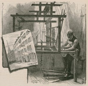 The Weavers of Spitalfields by English School