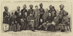 The Withdrawal from Kabul, Mr. Lepel Griffin, the British Political Agent, and his Staff by English School