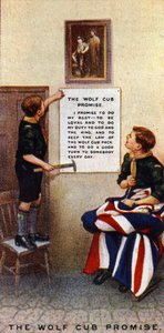 The Wolf Cub Promise, 1929 by English School