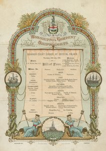 The Worshipful Company of Shipwrights Summer Court Dinner by English School