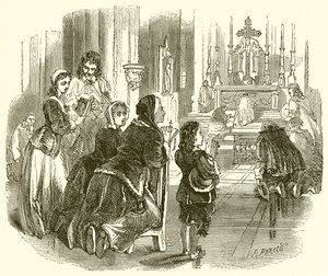 The Young Moliere at Church by English School