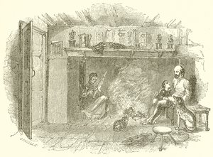 The Young Shakespeare and his Father by English School