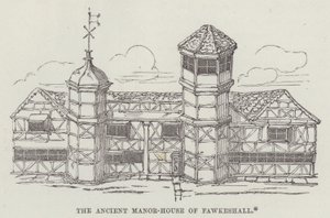The ancient manor-house of Fawkeshall by English School