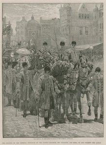 The arrival of the Queen in State at the Imperial Institute by English School