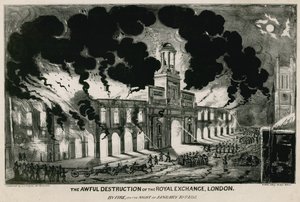 The Awful Destruction of the Royal Exchange, London, by Fire on the Night of 10 January 1838