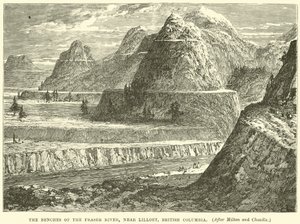 The benches of the Fraser River, near Lilloet, British Columbia by English School