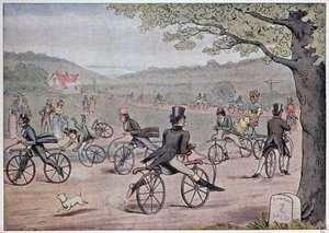 The bicycle in 1819 - from an English print of the time