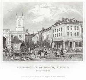 The birthplace of Dr Johnson by English School