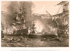 The Bombardment of Algiers by Lord Exmouth in 1816 by English School