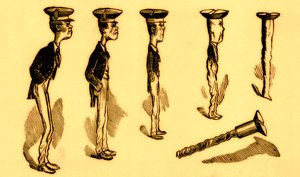 The boy who became a screw, illustration from Coles Funny Picture Book