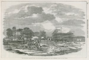 The building in Hyde Park, London, for the Great Exhibition of 1851 by English School