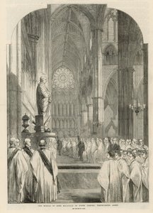 The Burial of Lord Macaulay by English School
