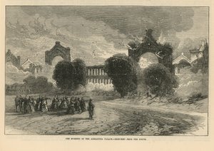 The Burning of Alexandra Palace by English School