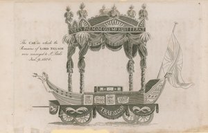 The car on which the remains of Lord Nelson were conveyed to St Paul