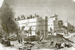 The cremation ghat at Calcutta