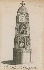 The cross in Cheapside, London by English School