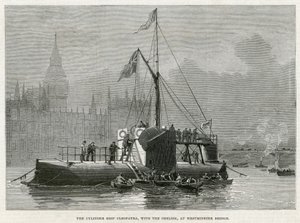 The Cylinder Ship Cleopatra, with the Obelisk, at Westminster Bridge