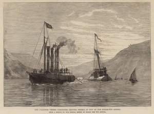 The Cylinder Vessel Cleopatra Leaving Ferrol in Tow of the Steam-Tug Anglia by English School