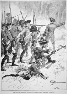 The Defeat and Death of General Edward Braddock in the Indian Ambush