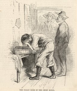The Diamond Fields at Orange Vaal River, South Africa; The Toilet Room of the Chief Hotel by English School
