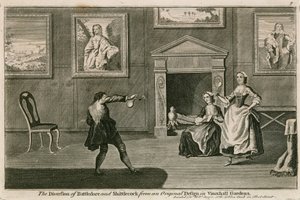The diversion of Battledore and Shuttlecock from the original design in Vauxhall Gardens, London