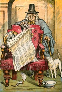 The dog reading the news by English School