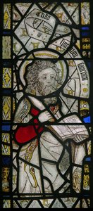 The east window depicting St Bartholomew by English School
