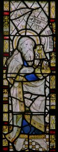 The east window depicting St Jude by English School