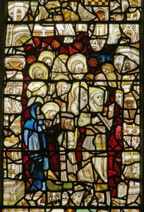 The east window depicting a procession: Candlemas or Corpus Christi by English School