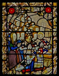 The east window depicting donors - Garnysh family