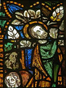 The east window depicting the Agony in the Garden by English School