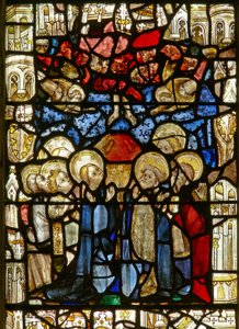 The east window depicting the Ascension by English School