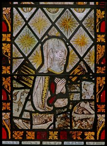 The east window depicting the Virgin Mary by English School