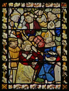 The east window depicting the mocking of Christ by English School