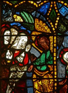 The east window depicting the three Marys at the tomb of the Resurrection