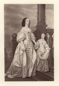 The electress Sophia and her daughter Sophia Charlotte Queen of Prussia by English School