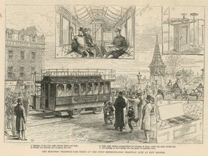 The Electric Tramway-Car Tried on the West Metropolitan Tramway Line at Kew Bridge by English School