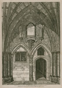 The Entrance from the East Cloister to the Ancient Chapter House, Westminster Abbey, London by English School