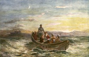 The Escape of Mary Queen of Scots from Loch Leven Castle by English School