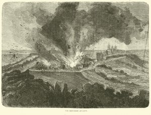 The explosion at Laon, September 1870 by English School