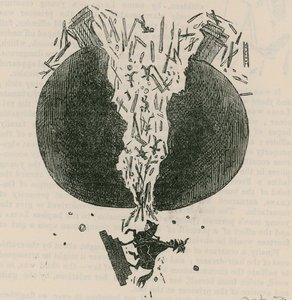 The fall of the Wellington Statue; cartoon by English School