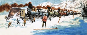 The First Trans-continental Railway Line Across America by English School