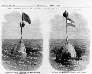 The first buoy, where the cable was supposed to be grappled and the second buoy where it was grappled
