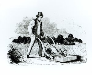 The first lawnmower by English School
