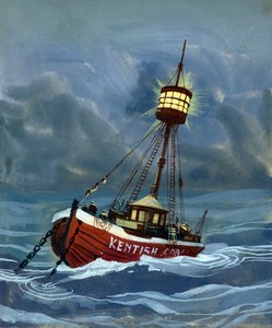 The First Lightship Placed Near the Nore Sandbank
