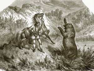The first shot at a grizzly bear by English School